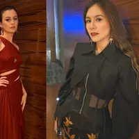 Duo aktris Wulan Guritno dan Kimberly Ryder hadiri ASEAN Film Festival di Hongkong. Keduanya tampil menawan meski kenakan outfit yang kontras. [@wulanguritno @kimbrlyryder]