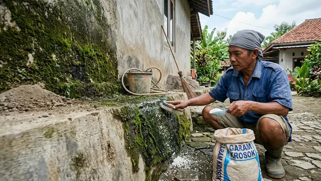 Bersihkan Dinding dari Debu dan Kotoran (AI Generated)