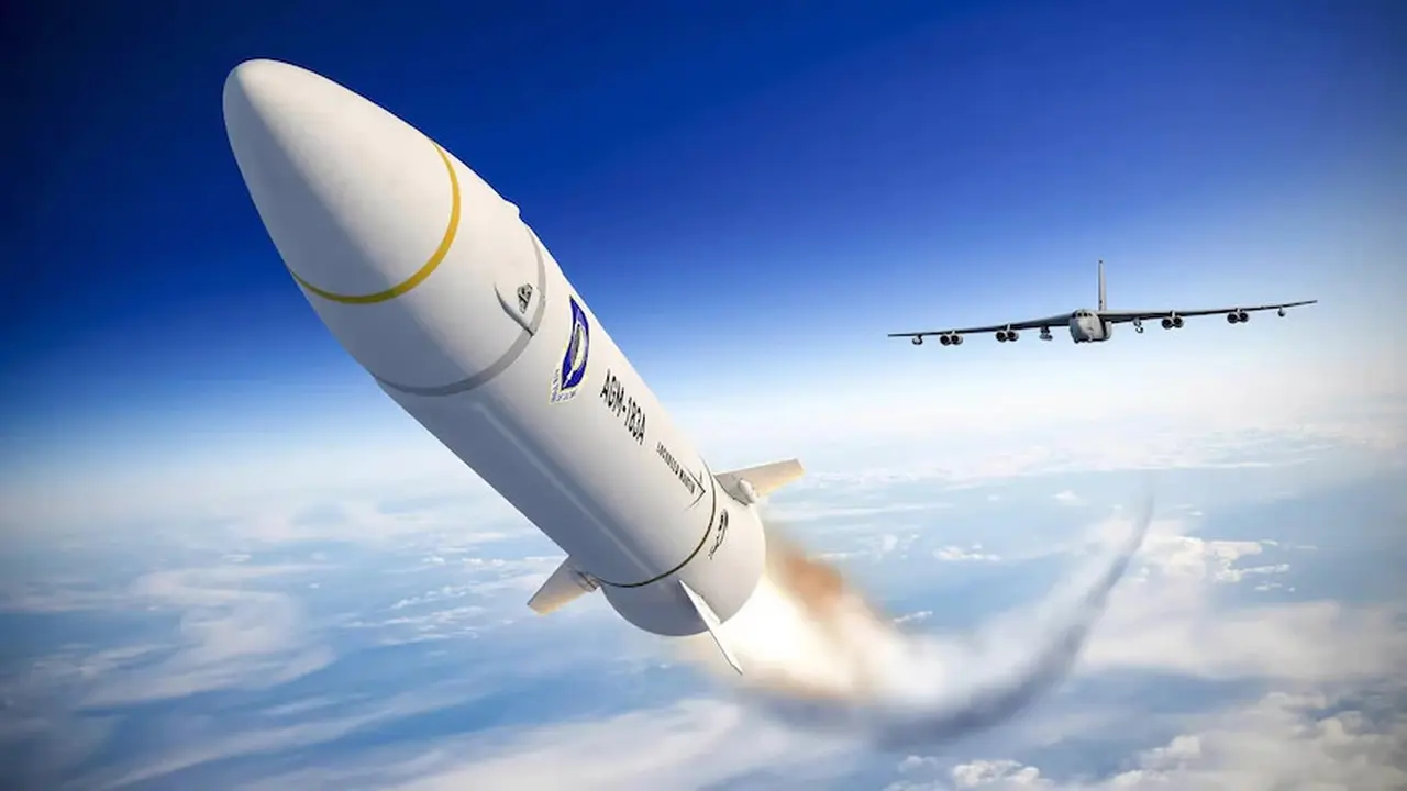 Citra rekaan peluru kendali hipersonik yang dikembangkan oleh perusahan AS Lockeed Martin.(Supplied: Lockheed Martin)