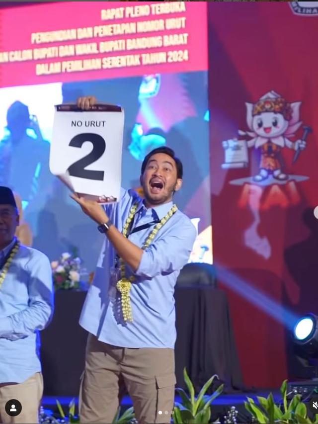 8 Potret Artis Calon Kepala Daerah Ambil Nomor Urut Pilkada, Penuh Semangat