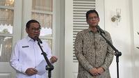 Gubernur DKI Jakarta Pramono Anung bertemu dengan Menteri Keuangan (Menkeu) Purbaya Yudhi Sadewa di Balai Kota DKI Jakarta. (Foto: Liputan6.com/Winda Nelfira).
