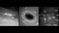 Foto-foto cincin Saturnus yang diambil Cassini. (Foto: NASA)