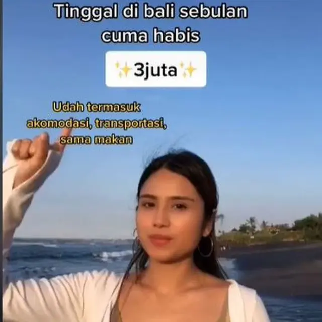 Viral Video Wanita Mengaku Biaya Tinggal di Bali Hanya Rp3 Juta Sebulan