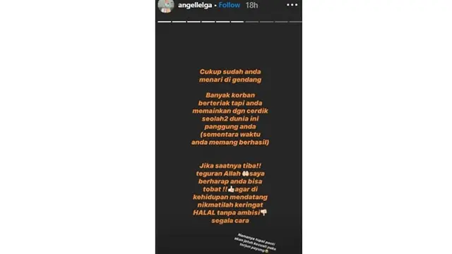 Respon Angel Lelga