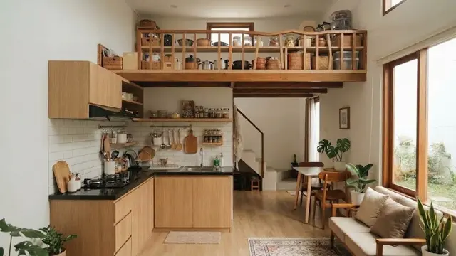 Rumah Minimalis dengan Loteng di Atas Dapur