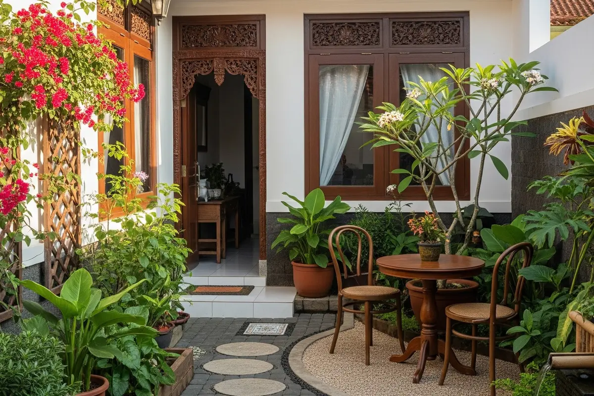 Inspirasi Halaman Rumah Tempo Dulu (Gemini AI)