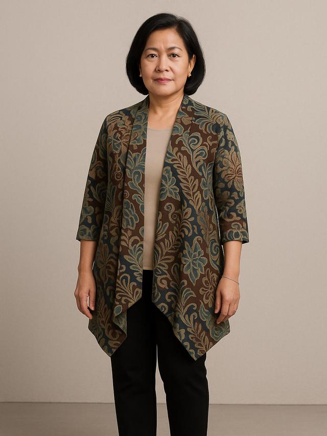 7 Model Cardigan Batik untuk Kondangan dan Acara Resmi Ibu-ibu Usia 50 ...