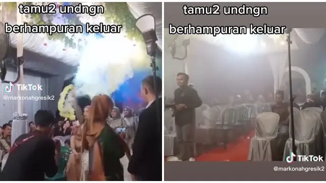 Viral Bridesmaid Nyalakan Bom Asap di Acara Pernikahan, Tamu Berhamburan Keluar
