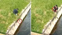 Aksi Pria Difabel Turun dari Kursi Roda Demi Selamatkan Anak Kucing, Bikin Salut