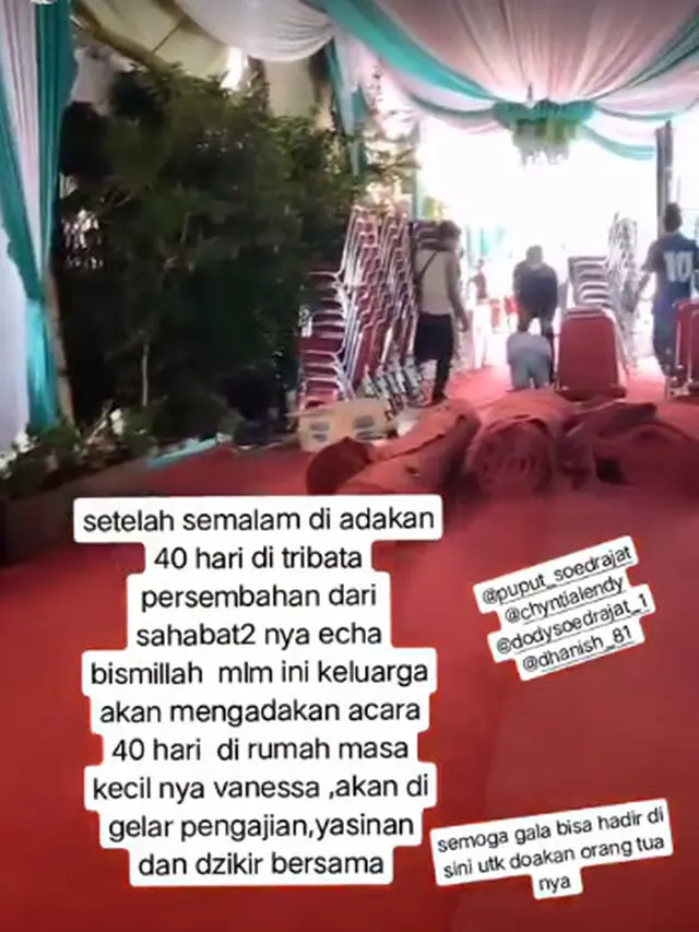 Doddy Soedrajat Gelar Lagi Acara 40 Harian di Rumah Masa Kecil Vanessa Angel, Ini 6 Potretnya