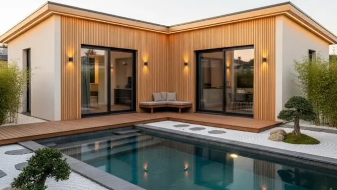 Model Rumah Sederhana tapi Mewah dengan Kolam Kecil/Gemini AI