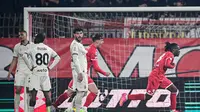 Momen Monza mengalahkan AC Milan dengan skor 4-2 pada pertandingan lanjutan Liga Italia 2023/2024. (Piero CRUCIATTI / AFP)