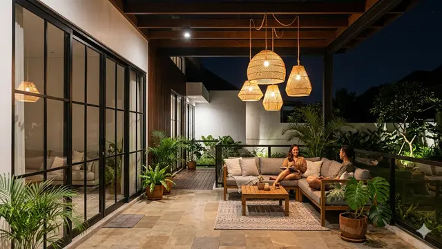 Lampu Gantung Rotan
