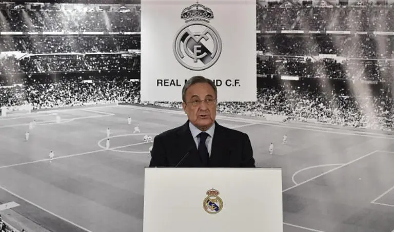 Presiden Real Madrid, Florentino Perez. (AFP/Gerard Julien)