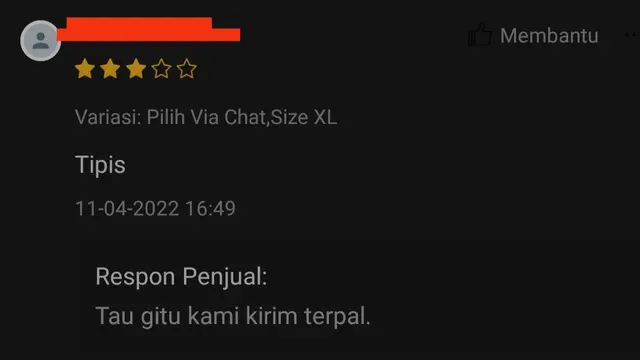 8 Balasan Penjual di Kolom Ulasan Toko Online Ini Bikin Tepuk Jidat