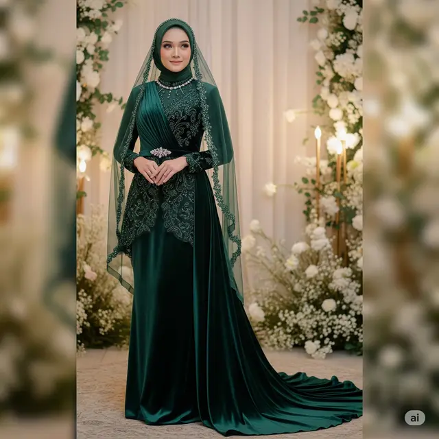Gamis Dress Velvet Mewah
