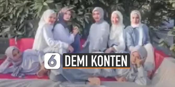 VIDEO: Sekelompok Perempuan Injak Bendera Merah Putih Demi Konten