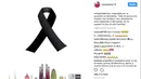 Akun Instagram milik pemain Barcelona, Luis Suarez dengan gambar pita hitam sebagai bentuk simpatik terhadap korban teror Barcelona. (Bola.com/Instagram/Luis Suarez)