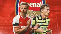 Arsenal - Oleksandr Zinchenko, Martin Odegaard (Bola.com/Adreanus Titus)
