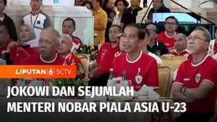 VIDEO: Presiden Jokowi Bersama Sejumlah Menteri Nobar Laga Timnas U-23 di Istana Negara