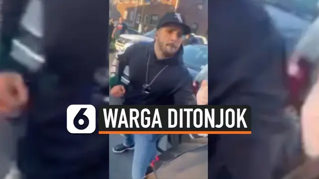 VIDEO: Adu Mulut Soal Cegah Corona, Polisi Tonjok Kapala Warga