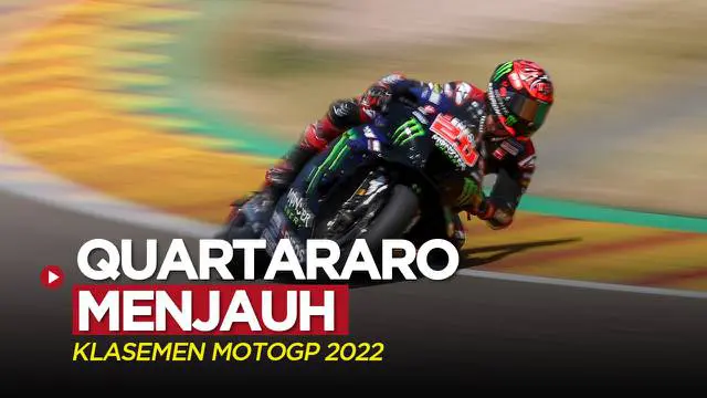 MOTION GRAFIS: Klasemen 5 Besar Pembalap MotoGP, Fabio Quartararo Menjauh dari Aleix Espargaro