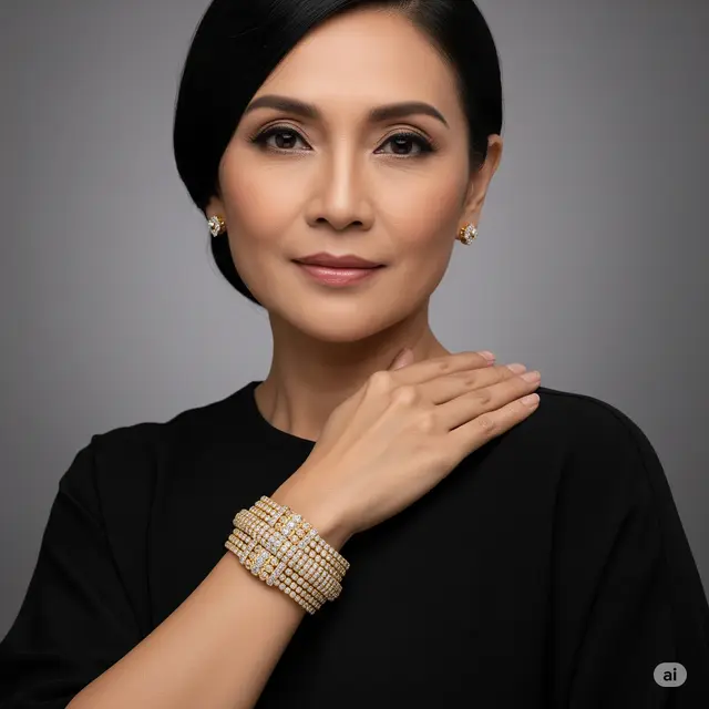 11 Model Gelang Ibu-Ibu Terpopuler 2025: Emas, Batu Permata, hingga Motif Batik!