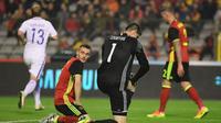 Belgia ditahan Finlandia, 1-1, pada laga persahabatan di Brussels, Rabu (1/6/2016). (AFP/Emmanuel Dunand)