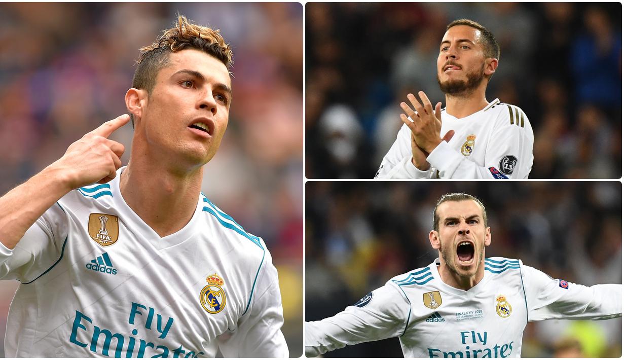 Real Madrid menjadi salah satu klub asal Spanyol yang memiliki reputasi luar biasa dan tidak segan menggeluarkan dana selangit untuk menghadirkan pemain bintang. Berikut pemain dengan transfer termahal yang pernah didatangkan Real Madrid. (kolase foto AFP)