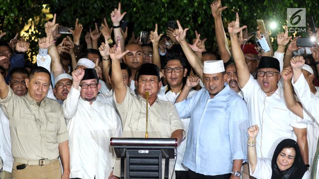 Deklarasikan Kemenangan Prabowo Subianto Meyakini Pimpin Bangsa Indonesia
