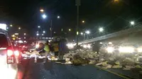 6 Mobil Terlibat Kecelakaan Beruntun di Tol Tomang