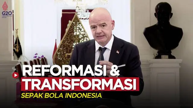 Berita video Presiden FIFA, Gianni Infantino, menyampaikan akan melakukan reformasi dan transformasi sepak bola di Indonesia pada Selasa (18/10/2022) siang hari WIB.
