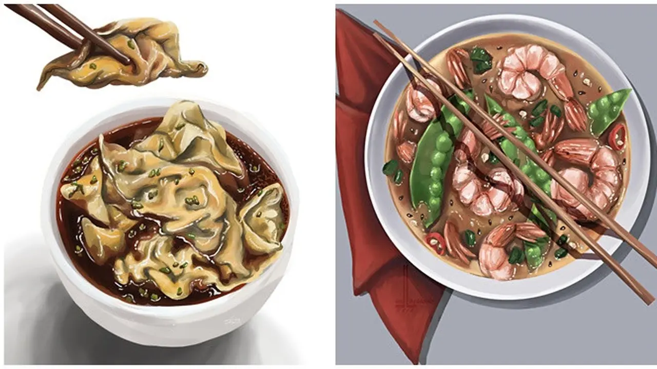 6 Potret Ilustrasi Makanan Ini Detailnya Bak Sungguhan, Bikin Ngiler