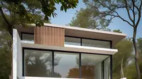 Desain Rumah Minimalis 6x12 Tampak Depan Scandinavian (Liputan6.com/MetaAi)