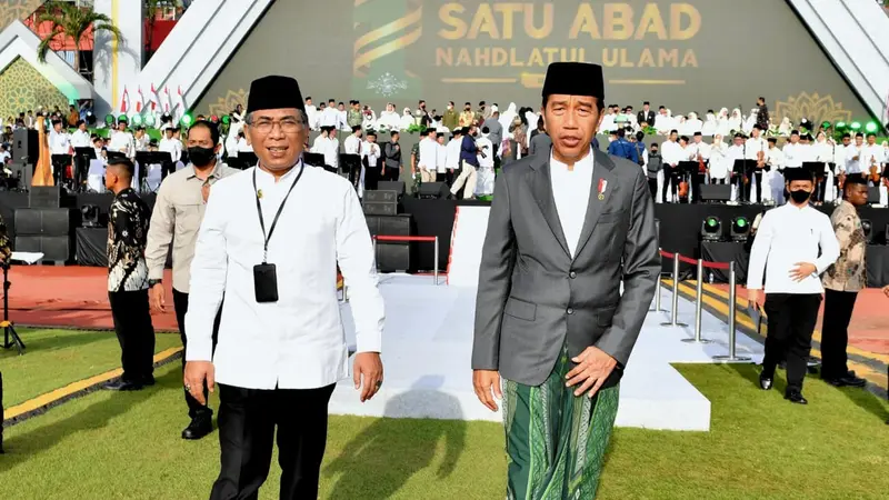 Presiden Jokowi Bersama Iriana Hadiri 1 Abad NU di Sidoarjo