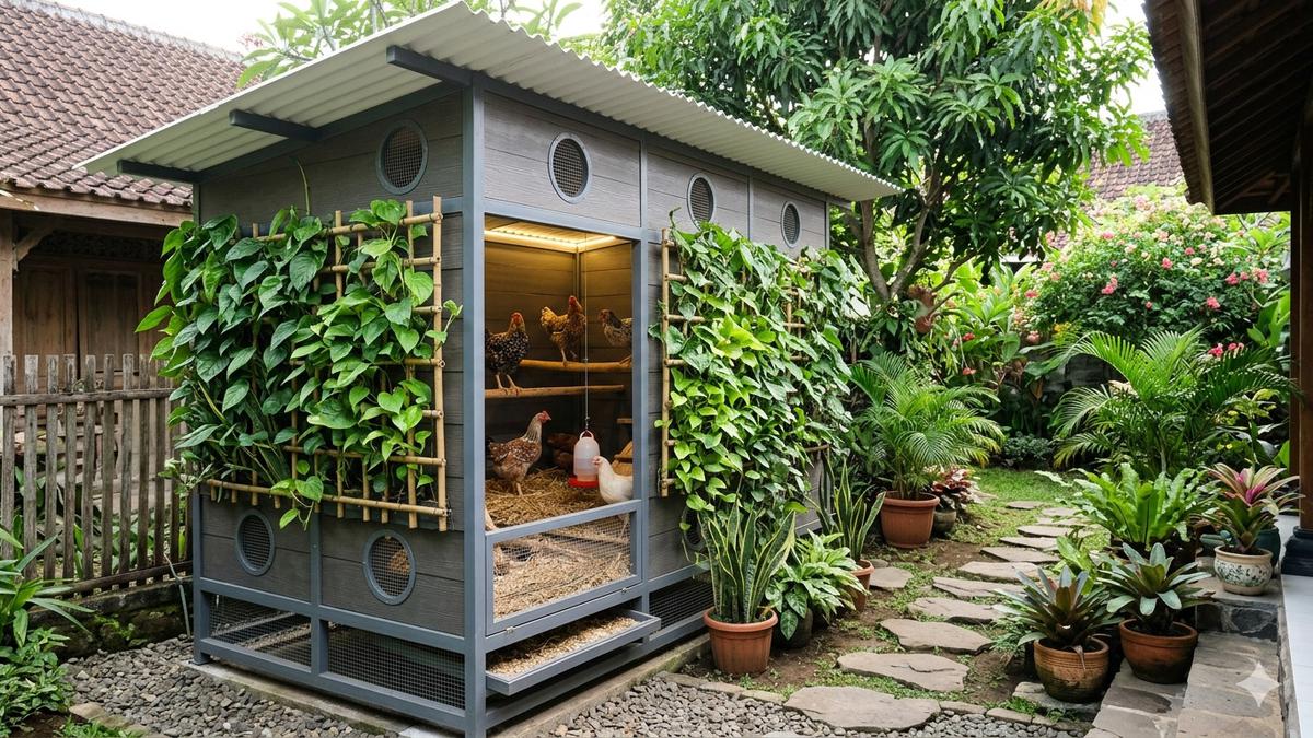 7 Inspirasi Desain Kandang Ayam Tertutup Tapi Tetap Sirkulasi Udara Maksimal