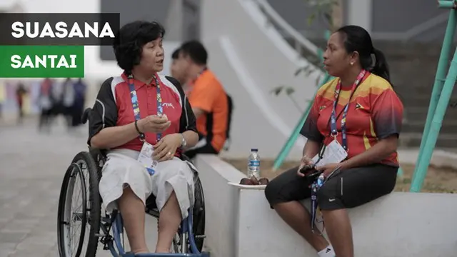Berita video suasana santai yang tampak di Para Village, wisma atlet Asian Para Games 2018, di Kemayoran, Jakarta, jelang malam hari.