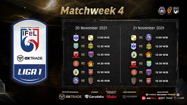 Link Live Streaming IFeL 2021 Matchweek 4 di Vidio, 20 dan 21 November
