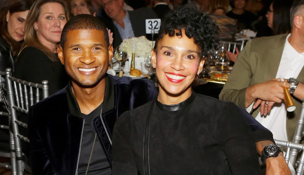 Usher dan sang istri Grace Miguel bercerai usai dua tahun menikan dan hampir 10 tahun bersama. (Tiffany Rose/Getty Images)