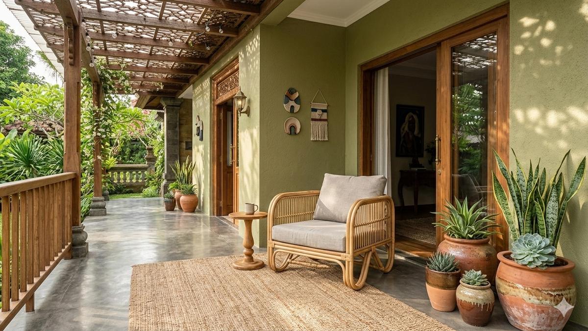 6 Warna Cat Teras Hijau Supaya Tidak Terkesan Miskin, Tampilan Rumah Auto Mewah