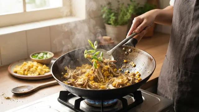 Resep Telur Orak-Arik Jamur Tiram dan Jagung yang Gurih serta Lezat