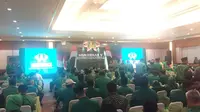 PPP menyelenggarakan Musyawarah Kerja Nasional (Mukernas) ke-5 di Grand Sahid Jaya, Jakarta. (Mrdeka/Muhammad Genantan Saputra)
