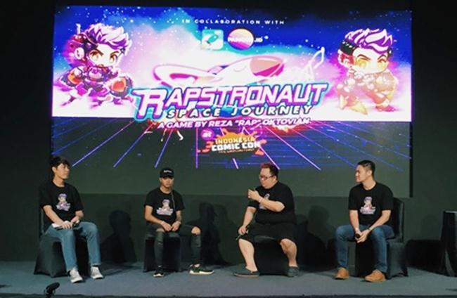 Diskusi saat peluncuran game pertama Reza kolaborasi dengan Touchten Games dan Famous ID | Photo: Copyright Doc Vemale.com