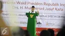 Pimpinan Pondok Modern Darussalam Gontor KH Hasan Abdullah Sahal memberikan sambutan saat acara Kesyukuran 90 Tahun Gontor di Masjid Istiqlal, Jakarta, (28/5). (Liputan6.com/Helmi Affandi)