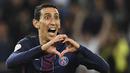 4. Angel Di Maria - Santer diberitakan apabila Neymar datang dirinya akan dilego karena PSG surplus penyerang sayap. Mantan pemain MU ini diprediksi akan diepas selain karena selain persaingan, usianya juga sudah mulai senja. (AFP/Franck Fife) 