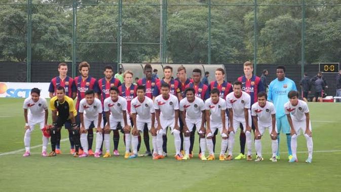 Barcelona B Vs Timnas U-19 Indonesia (ninesports)