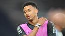 Pemain Manchester United, Jesse Lingard, saat sesi latihan jelang laga Liga Europa di Stadion Rhein Energie, Cologne, Minggu (9/8/2020). Manchester United akan berhadapan dengan Copenhagen. (AFP/Sascha Steinbach)