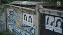 Poster bergambar aktivis Marsinah tertempel pada pagar di kawasan Beji, Depok, Jawa Barat, Selasa (18/6/2019). Poster tersebut mengingatkan masyarakat masih ada pekerjaan rumah pemerintah berupa pelanggaran HAM berat yang belum tuntas hingga kini. (Liputan6.com/Immanuel Antonius)