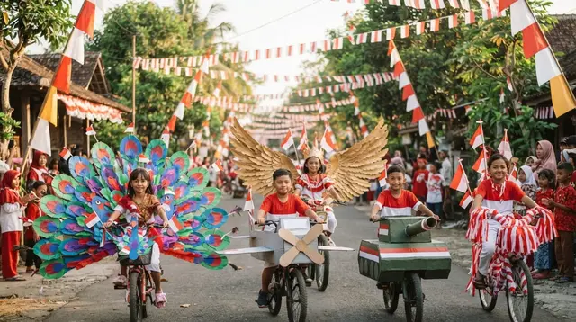 10 Hiasan Sepeda Kemerdekaan 17 Agustus 1945 HUT RI Ke-81 yang Unik, Kreatif dan Berpotensi Juara