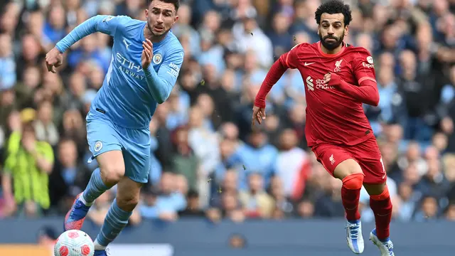 Mohamed Salah - Aymeric Laporte - Liverpool - Manchester City - Liga Inggris